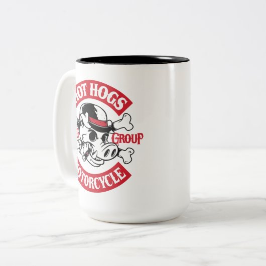 Heiße Hogs™ Klassiker-Tasse Zweifarbige Tasse (Vorderseite Links)