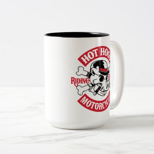 Heiße Hogs™ Klassiker-Tasse Zweifarbige Tasse (VorderseiteRechts)