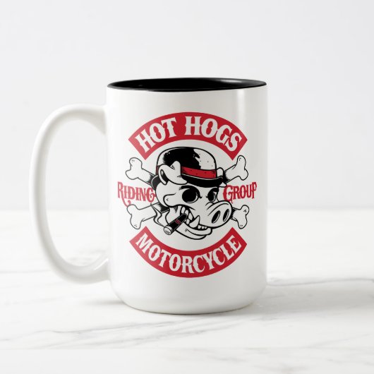 Heiße Hogs™ Klassiker-Tasse Zweifarbige Tasse (Links)