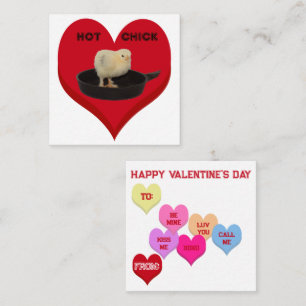 HEISSE HÜHNCHEN Valentinstag-Tiere Conversation He Mitteilungskarte