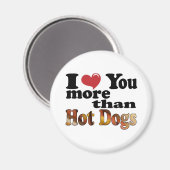 Heiße Hund Liebe Magnet (Vorderseite/Rückseite)