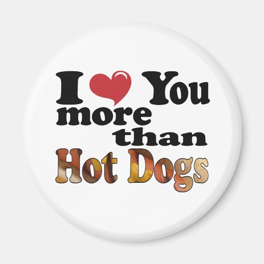 Heiße Hund Liebe Magnet (Vorne)