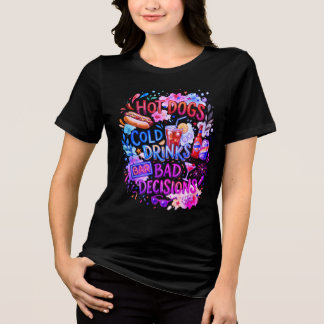 Heiße Hunde schlechte Entscheidungen Tri-Blend Shirt