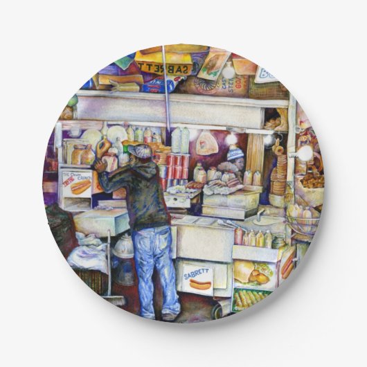 Heiße Hündin, New York City Pappteller (Vorderseite)