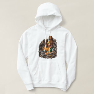 Heiße Inde-Heldin Pin-Up-Heldin Hoodie