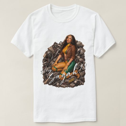 Heiße Inde-Heldin Pin-Up-Heldin T-Shirt (Design vorne)