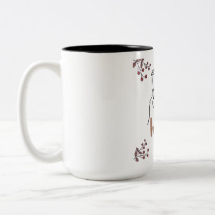 Heiße Kaffee Cozy Handgezeichnete Kaffeeliebhaber Zweifarbige Tasse