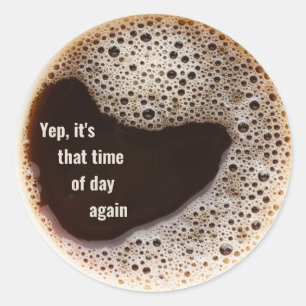 Heiße Kaffee  Runder Aufkleber