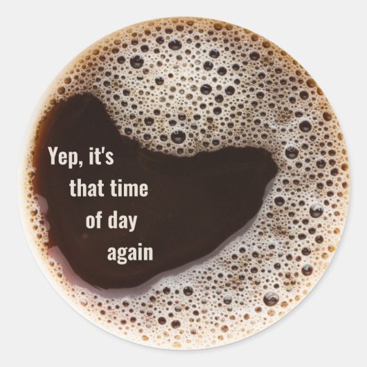 Heiße Kaffee Runder Aufkleber (Vorderseite)