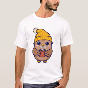 Heiße Kakao-Eule Weihnachts-T-Shirt T-Shirt