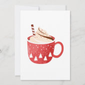 Heiße Kakao in Rotem Weihnachtsbaum Cup Einladung (Rückseite)