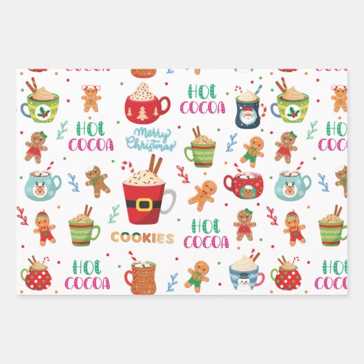 Heiße Kakao, Ingwer Cookies Geschenkpapier Set (Vorderseite 3)
