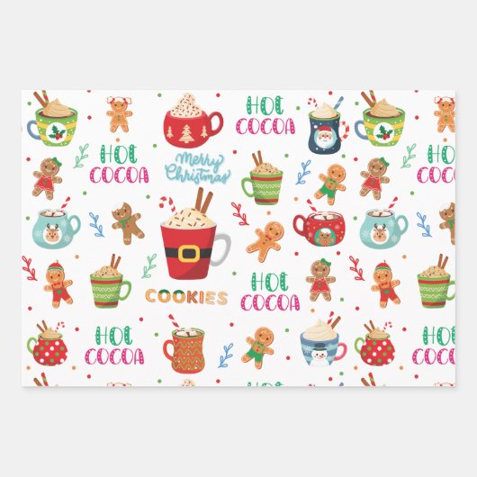 Heiße Kakao, Ingwer Cookies Geschenkpapier Set (Vorderseite 2)