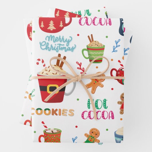 Heiße Kakao, Ingwer Cookies Geschenkpapier Set (Beispiel)