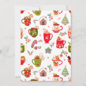 Heiße Kakao & Kekse Party mit Muster Einladung (Rückseite)