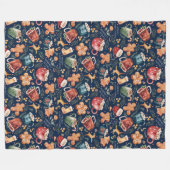 Heiße Kakao Lebkuchen Kekse Rustikale Weihnachten Fleecedecke (Vorderseite (Horizontal))