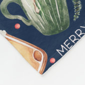 Heiße Kakao Lebkuchen Kekse Rustikale Weihnachten Fleecedecke (Ecke)