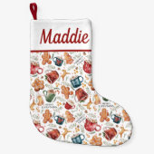 Heiße Kakao Lebkuchen Kekse Rustikale Weihnachten Kleiner Weihnachtsstrumpf (Vorderseite)