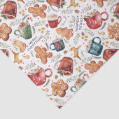 Heiße Kakao Lebkuchen Kekse Rustikale Weihnachten Seidenpapier (Detail)