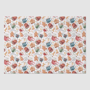 Heiße Kakao Lebkuchen Kekse Rustikale Weihnachten Seidenpapier