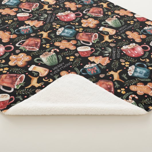 Heiße Kakao Lebkuchen Kekse Rustikale Weihnachten Sherpadecke (3/4)