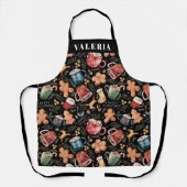 Heiße Kakao Lebkuchen Kekse Rustikale Weihnachtsfe Schürze (Vorderseite)