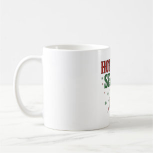 Heiße Kakao-Saison Winter-Typografie-Kunst Kaffeetasse