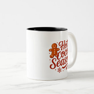 Heiße Kakao-Saison Zweifarbige Tasse