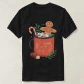 Heiße Kakao-Tasse Lebkuchen Weihnachten Weihnachte T-Shirt (Design vorne)