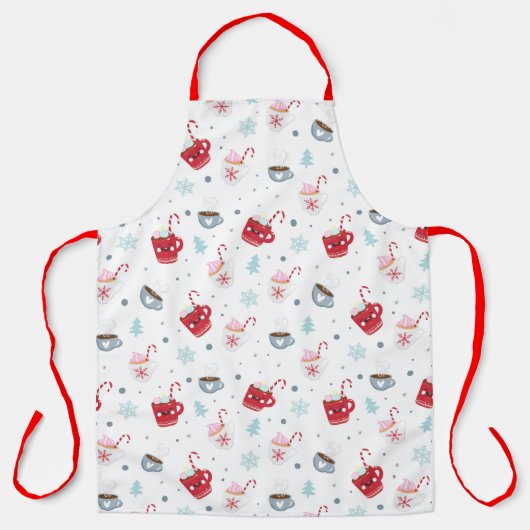 Heiße Kakao- und Candy-Canes Schürze (Vorderseite)