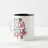 Heiße Kakao- und Fuzzy-Socken - Funny Winter Cold Zweifarbige Tasse (Vorderseite Links)