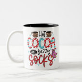 Heiße Kakao- und Fuzzy-Socken - Funny Winter Cold Zweifarbige Tasse (Links)