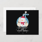 Heiße Kakao- und Fuzzy-Socken | Niedlicher Schneem Postkarte (Vorne/Hinten)