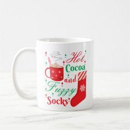 Heiße Kakao- und Fuzzy-Socken - Weihnachten Kaffeetasse