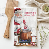 Heiße Kakao und heitere Personalisierte Weihnachte Geschirrtuch