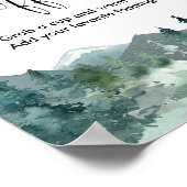 Heiße Kakao- und Kaffeeschild rustikale Berge Poster (Ecke)