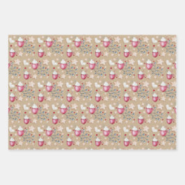 Heiße Kakao und Kekse Geschenkpapier Set