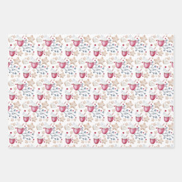 Heiße Kakao und Kekse Geschenkpapier Set