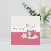 Heiße Kakao und Kekse Wasserfarbe (Stehend Vorderseite)