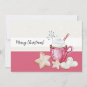 Heiße Kakao und Kekse Wasserfarbe Einladung (Vorderseite)