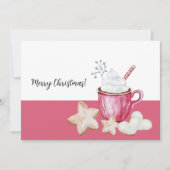 Heiße Kakao und Kekse Wasserfarbe Einladung (Vorderseite)