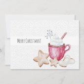 Heiße Kakao und Kekse Wasserfarbe Einladung (Vorderseite)