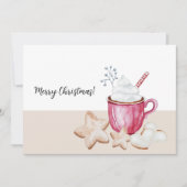 Heiße Kakao und Kekse Wasserfarbe Einladung (Vorderseite)