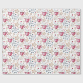 Heiße Kakao und Kekse Wasserfarbe Geschenkpapier (Flach)