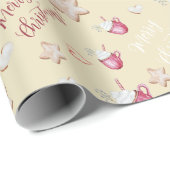 Heiße Kakao und Kekse Wasserfarbe Geschenkpapier (Rolleneckpunkt)