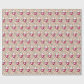 Heiße Kakao und Kekse Wasserfarbe Geschenkpapier (Flach)