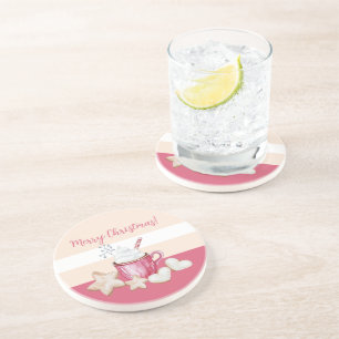 Heiße Kakao und Kekse Wasserfarbe Getränkeuntersetzer