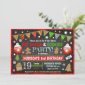 Heiße Kakao- und Keksfeste Einladung (Stehend Vorderseite)