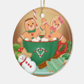 Heiße Kakao-und Lebkuchen-Verzierung Keramikornament (Links)