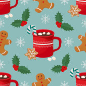 Heiße Kakao und Lebkuchen Weihnachtsgebäck Geschenkpapier